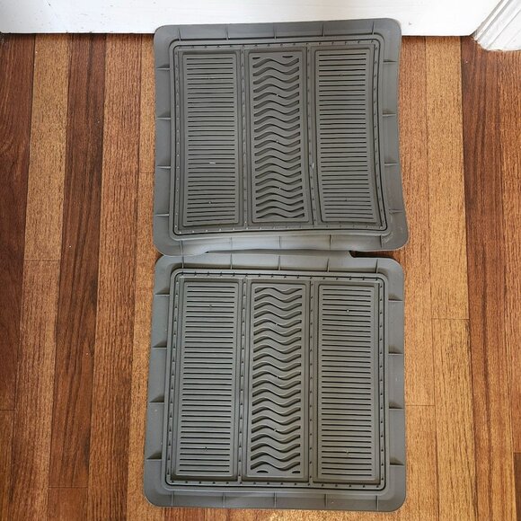 2 Goodyear Back Seat Car Floor Mats All-Weather Rubber For Dirt & Mud Protection - Picture 3 of 6